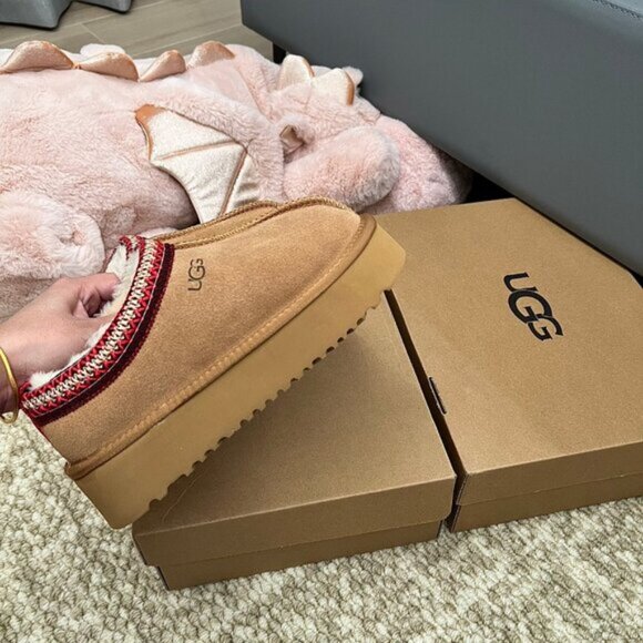 Women UGG Tazz Tasman Slipper Chestnut Suede Upper - Picture 9 of 9